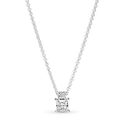 STERLING SILVER COLLIER WITH CLEAR CUBIC ZIRCONIA
