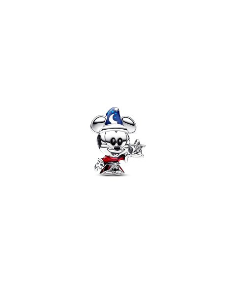 DISNEY MICKEY MOUSE STERLING SILVER CHARM WITH CLEAR CUBIC Z